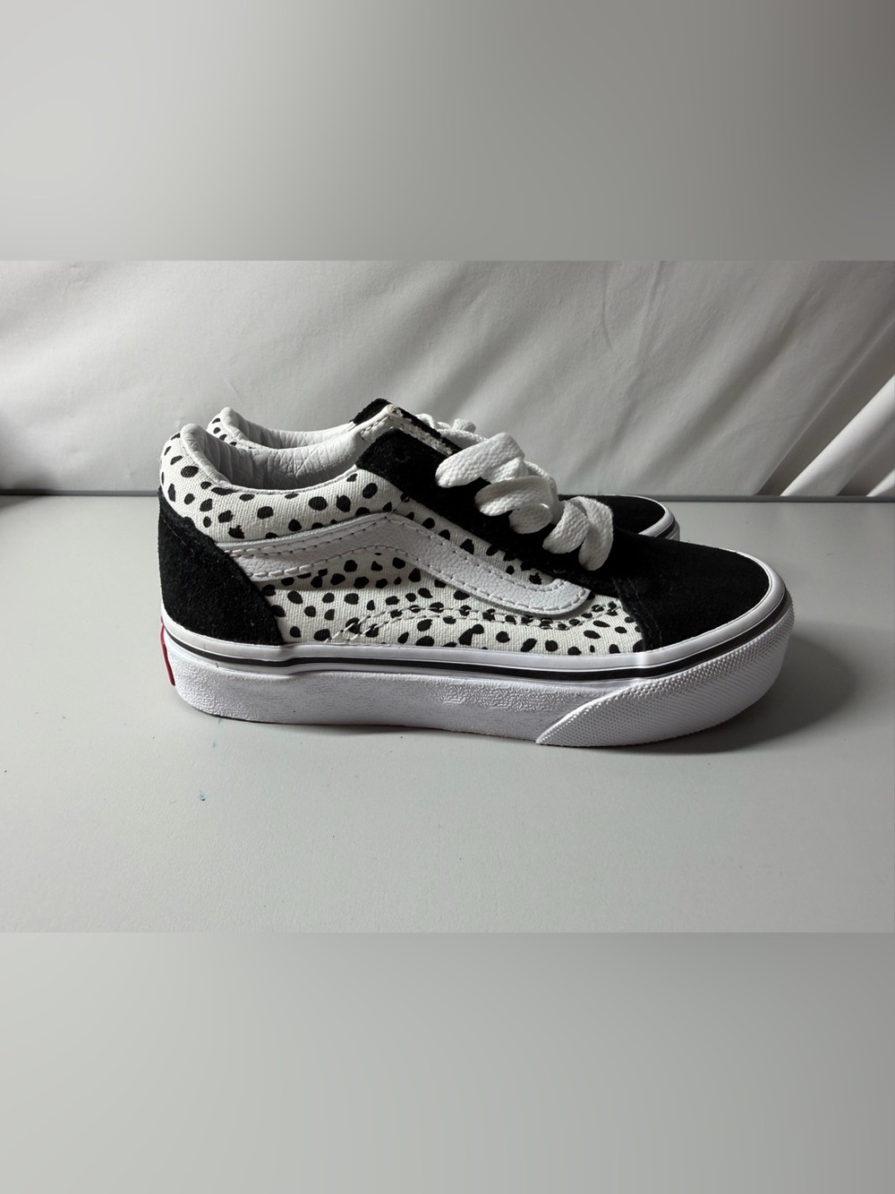 Vans Kids Black and White Dalmatian Low-Top Sneakers Kids 10.5